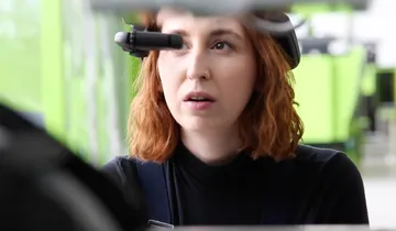 Picture shows remote assistance with augmented reality at ENGEL