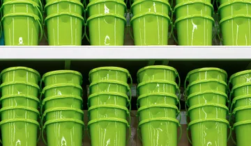 Picture shows plastic bucket