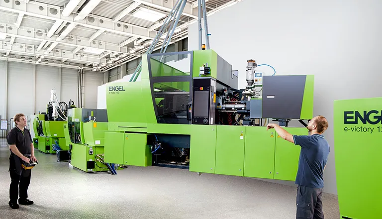 Picture shows stock machines by ENGEL