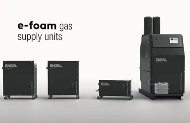 Picture shows e-foam dosing units from ENGEL