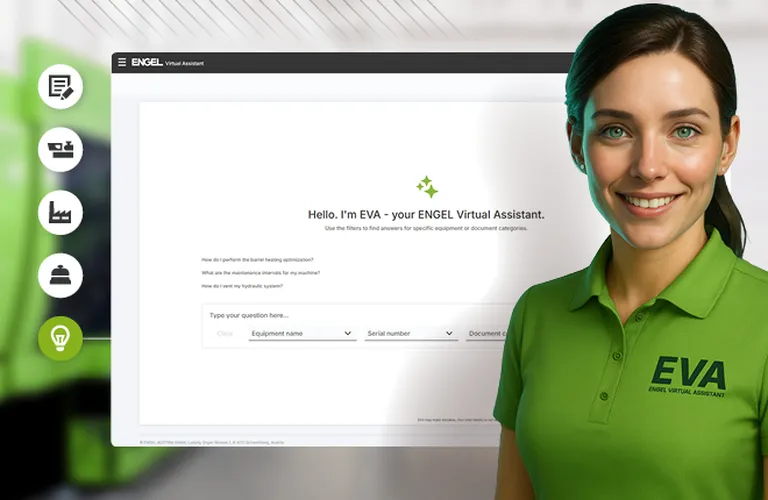 Bild zeigt ENGEL Virtual Assistant für die Beantwortung von Serviceanfragen rund um die Uhr