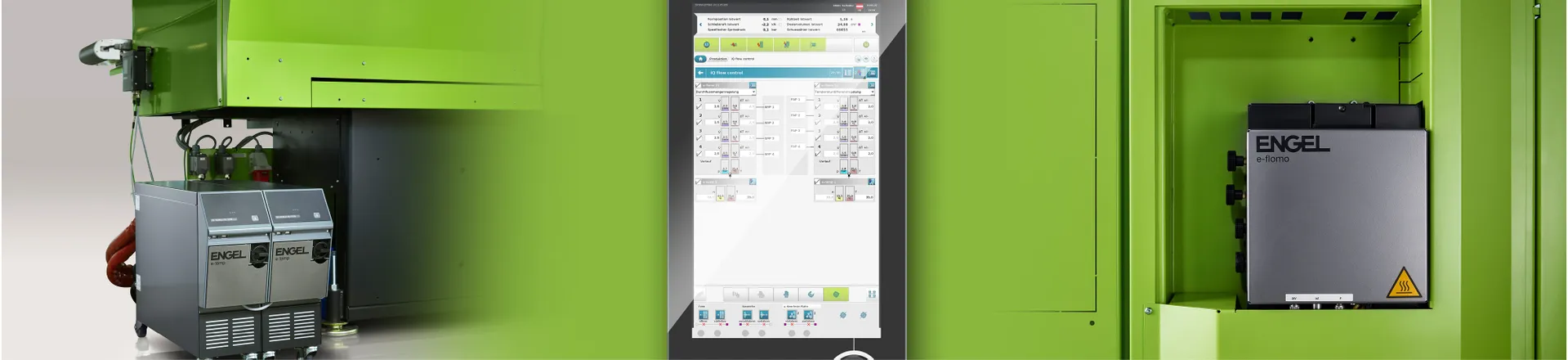 Picture shows temperature control of injection molding by ENGEL