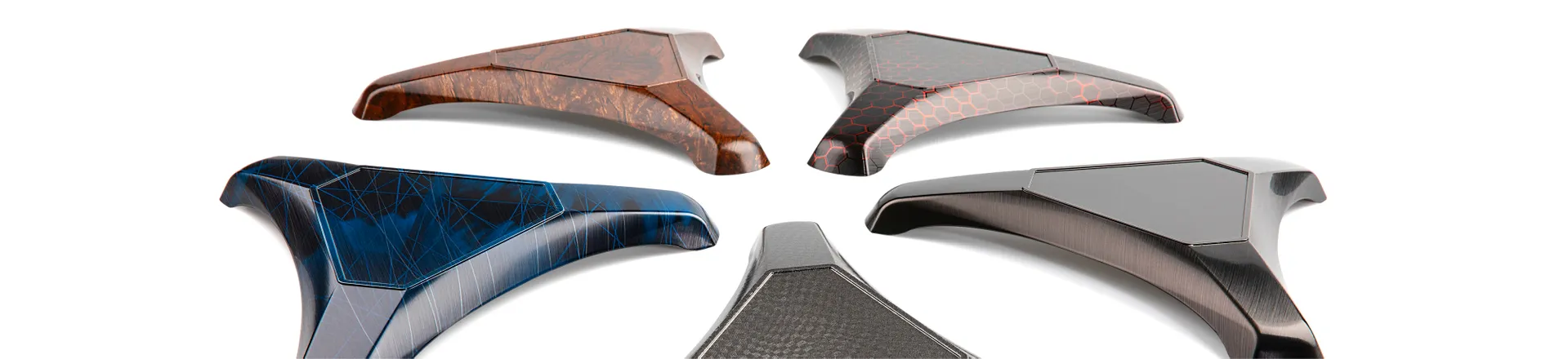 Picture shows plastic parts produced with injection moulding processes from ENGEL