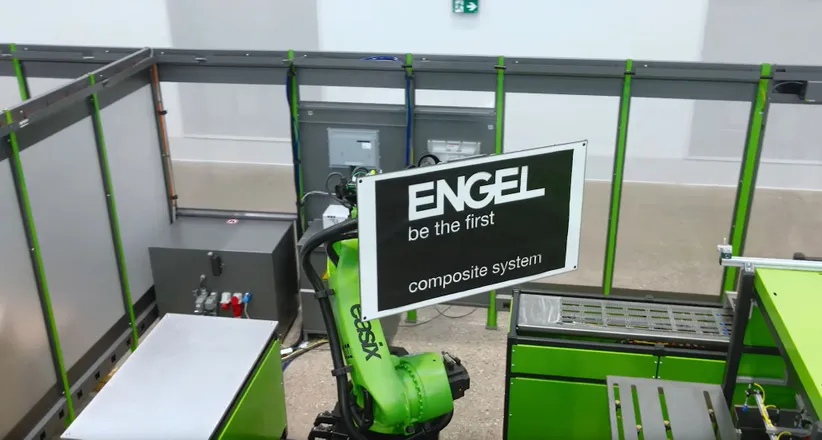 Video shows process steps of a tape laying cell