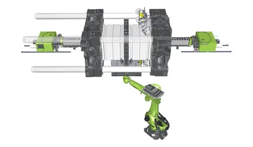 Image shows ENGEL's reversible plate technology