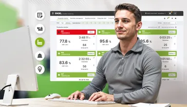 L'immagine mostra shopfloor monitoring nel portale e-connect