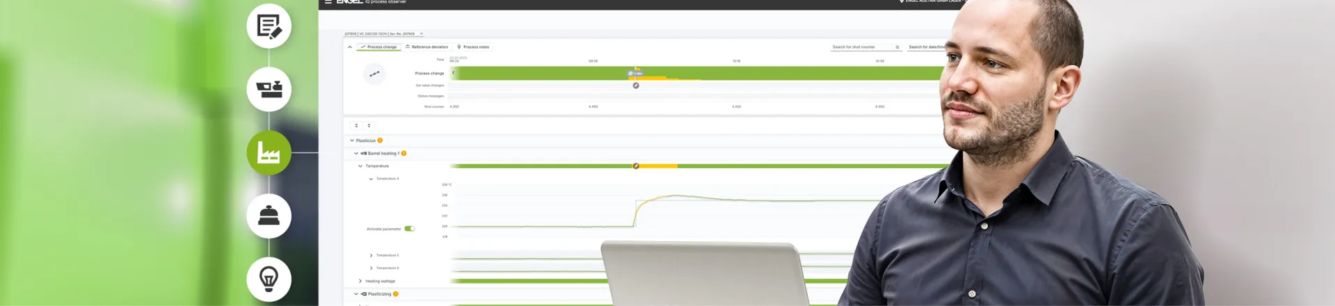 图片显示客户门户中的工艺数据分析