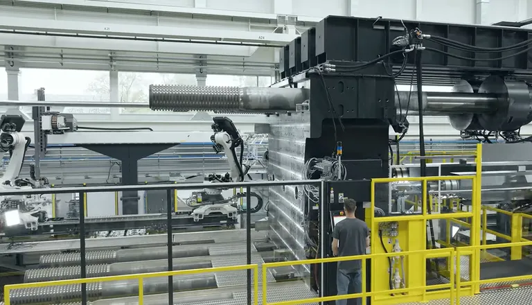 Image shows the world’s largest injection moulding machine