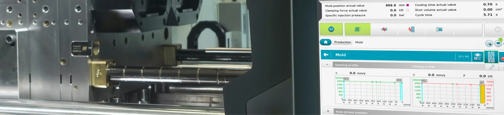 图片显示ENGEL注塑机的 iQ motion control 软件