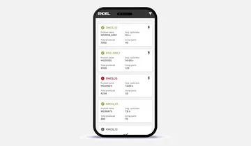 Picture shows e-connect mobile app