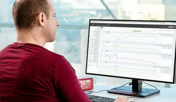 Picture shows process data analysis using e-connect portal from ENGEL