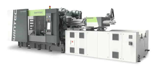 Image shows economical two-platen injection moulding machine of WINTEC