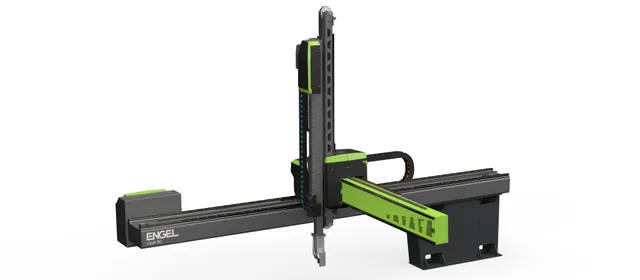 ENGEL viper 60 linear robot with four marked hotspots