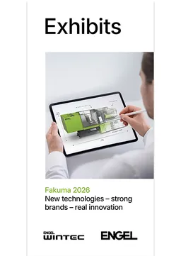 Picture shows Fakuma 2026 exhibits brochure from ENGEL