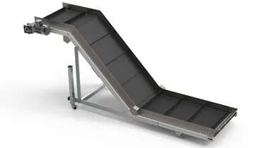 Image shows Z conveyor belt from ENGEL