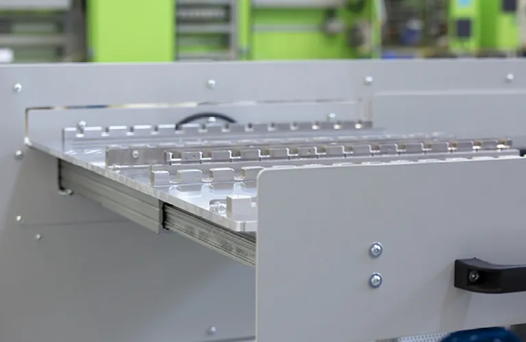 Image shows sliding table from ENGEL