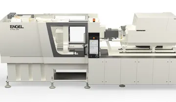 Picture shows an e-mac machine in cleanroom design from ENGEL