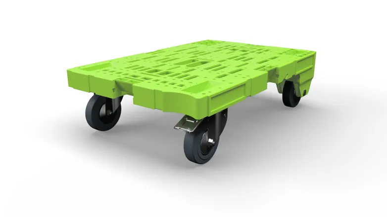 Picture shows pallet made from recycled material