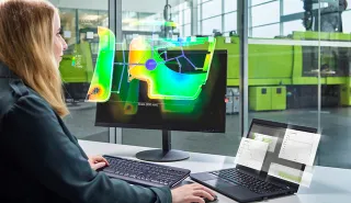 Image shows development of plastic parts using digital solutions by ENGEL