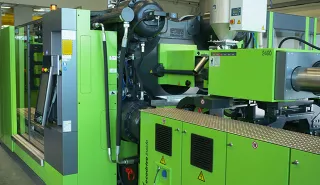 Picture shows hydraulic injection unit from ENGEL