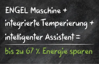 Bild zeigt Lösung zur Reduktion des Stromverbrauchs einer Spritzgussmaschine