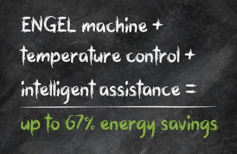 Picture shows solution for reducing the power consumption of an injection moulding machine