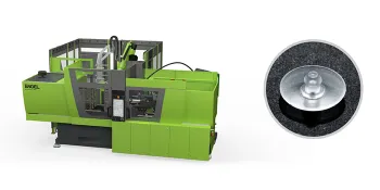 Picture shows fully automated production cell for liquid silicone shielding valves