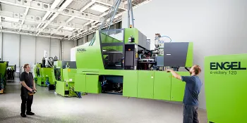 Picture shows bearing machines from ENGEL