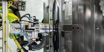 Picture shows plastic injection moulding application in the automotive industry