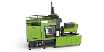 Picture shows electric injection moulding machine from ENGEL