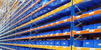 Picture shows ENGEL spare parts warehouse