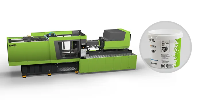 Picture shows electric injection moulding machine from ENGEL for thin-wall injection moulding
