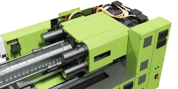 Picture shows injection unit of the large-scale ENGEL machine