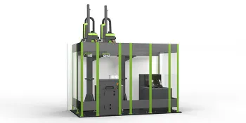 Picture shows double linear robot from ENGEL