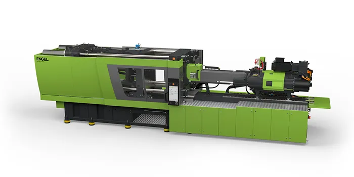 Picture shows electric injection moulding machine from ENGEL