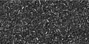 Picture shows plastic recyclate