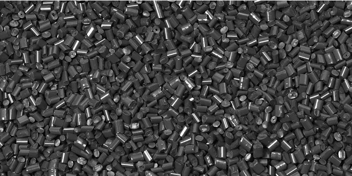 Picture shows plastic recyclate