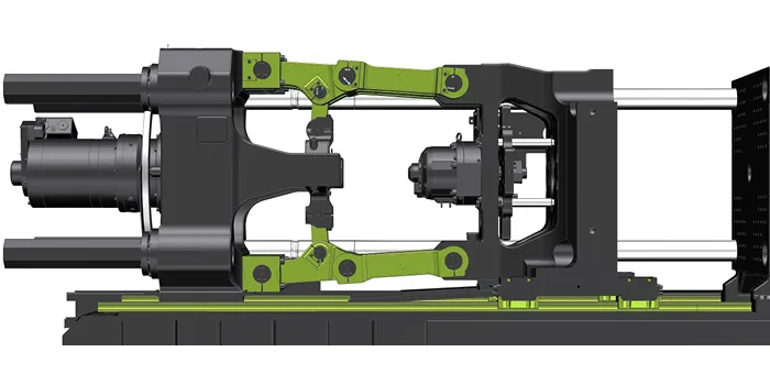 Bild zeigt Kniehebel Schließeinheit