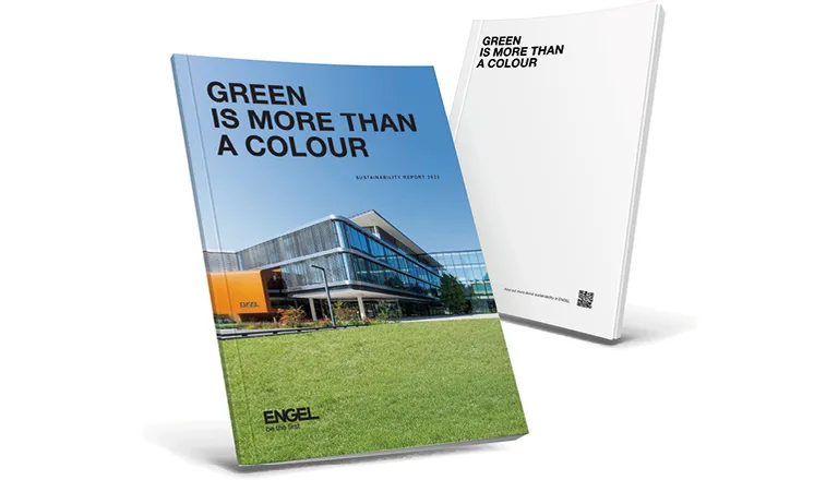 На фото показан доклад по устойчивому развитию от ENGEL