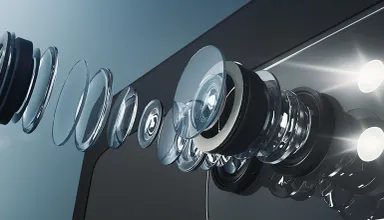 Picture shows optical plastic component 