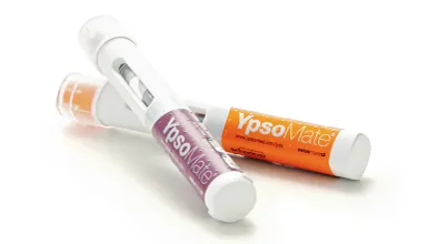 Picture shows two insulin pens from Ypsomed