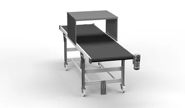 Image shows large free-standing conveyor belt