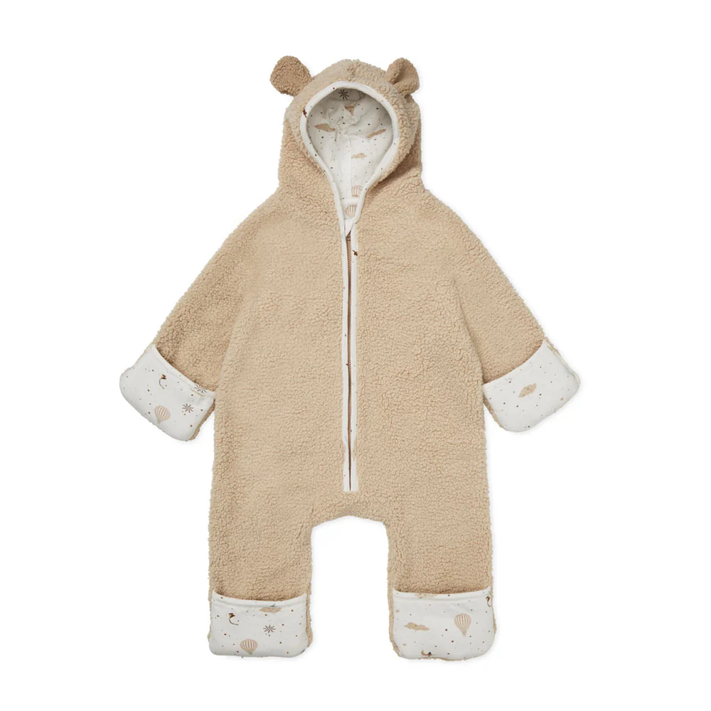 Product Image for Salopetă Sherpa cu glugă, Vincent, latte / dreamland