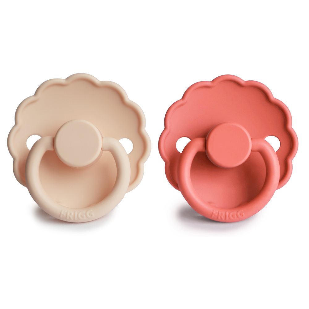Product Image for Suzete din silicon Daisy, set de 2 bucăți, pink cream/poppy