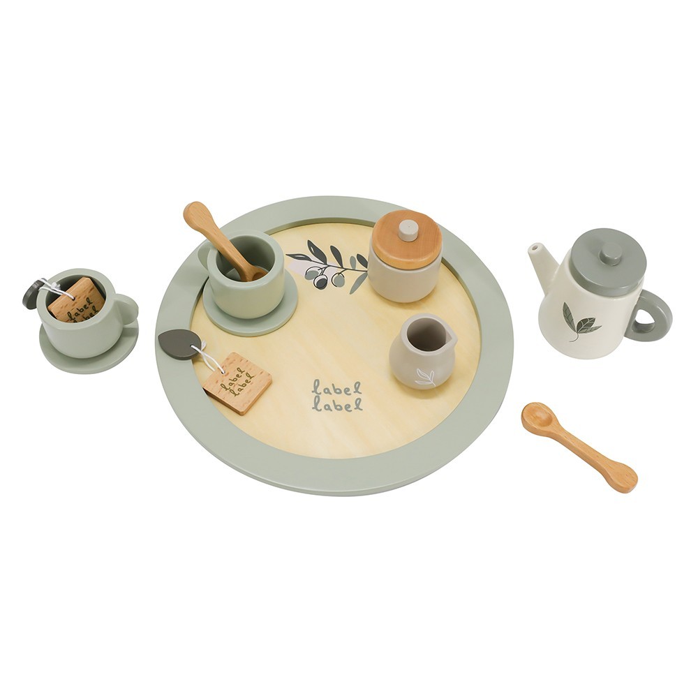 Product Image for Jucărie din lemn, Set de ceai, olive green