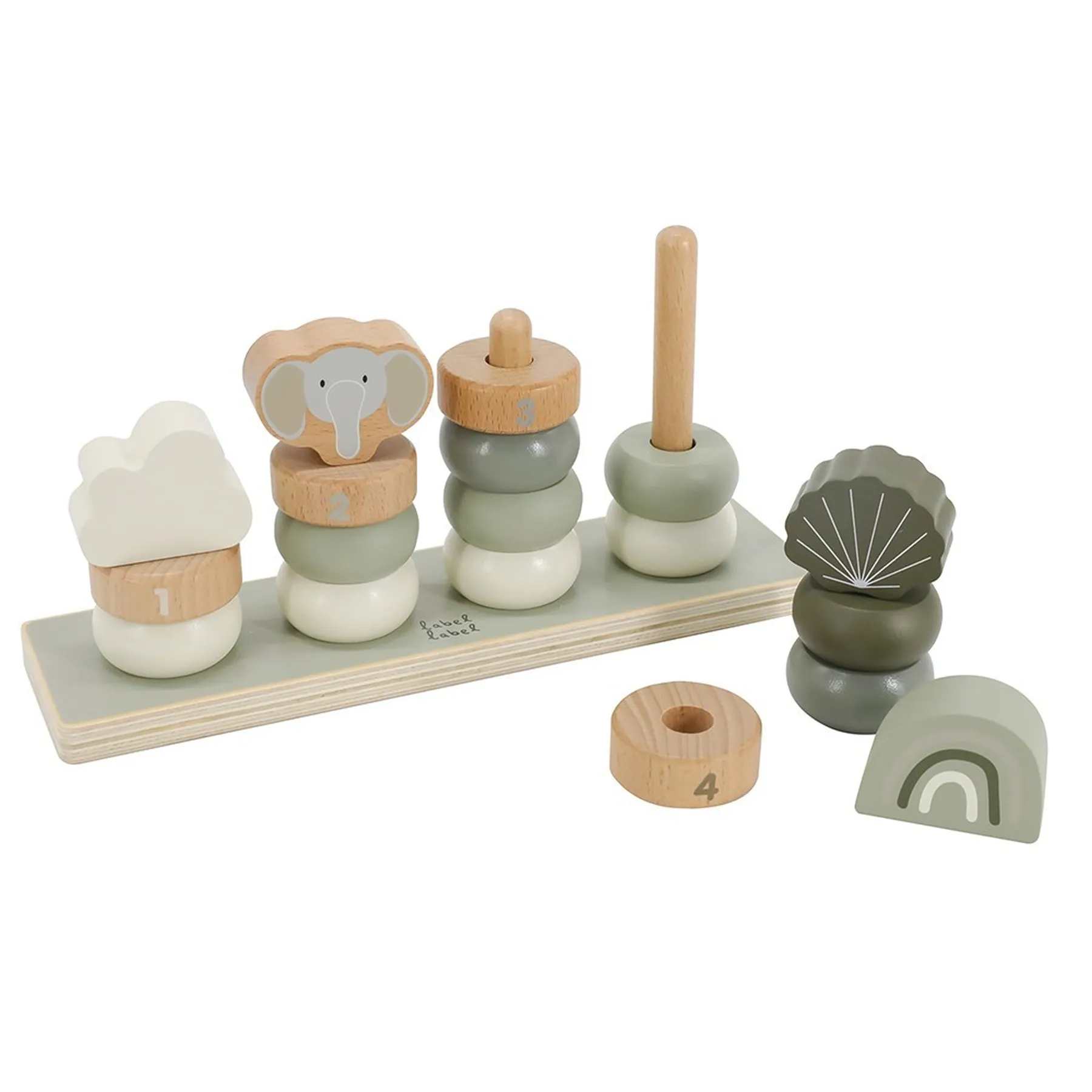Wooden toy, Little stacking rings - 2