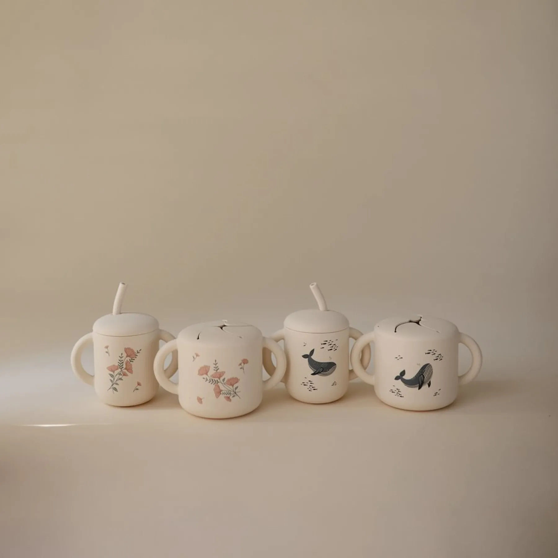 Szilikon gyakorló pohár + szívószál - 3