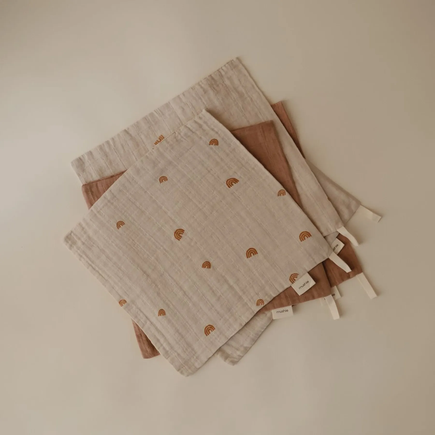 Museline din bumbac organic, set de 5 bucăți, 28 x 28 cm - 3