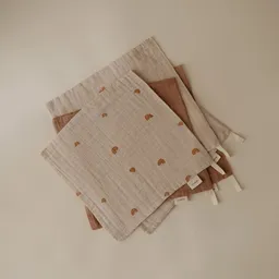 Museline din bumbac organic, set de 5 bucăți, 28 x 28 cm - 3