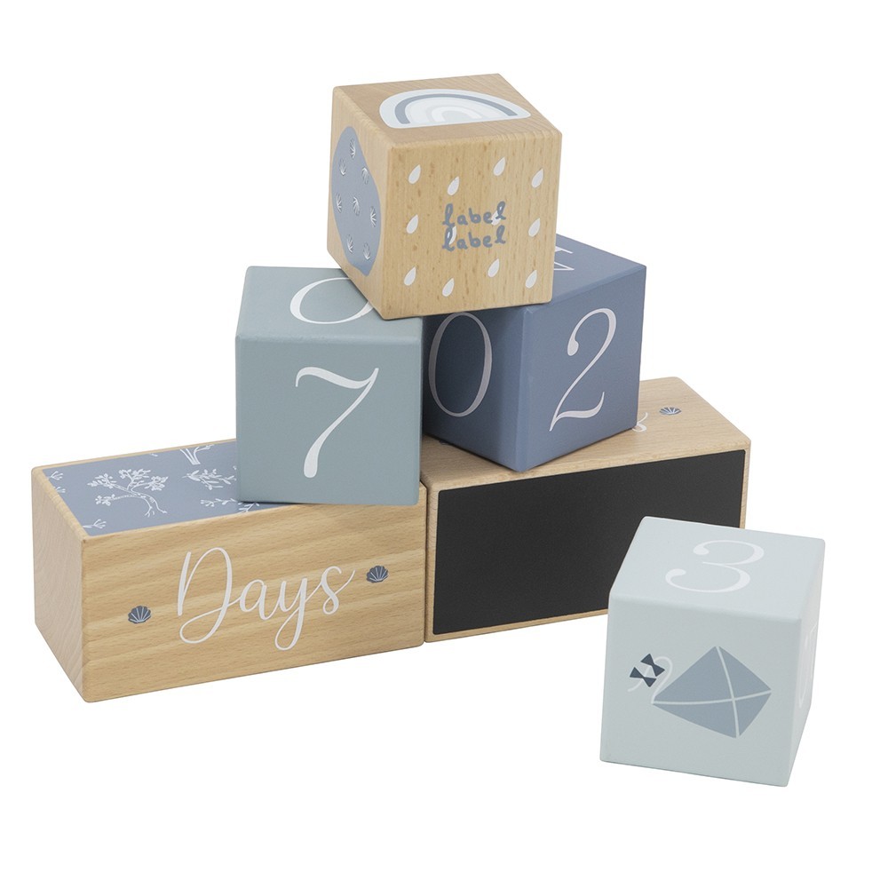 Product Image for Cuburi aniversare din lemn, Milestone, blue